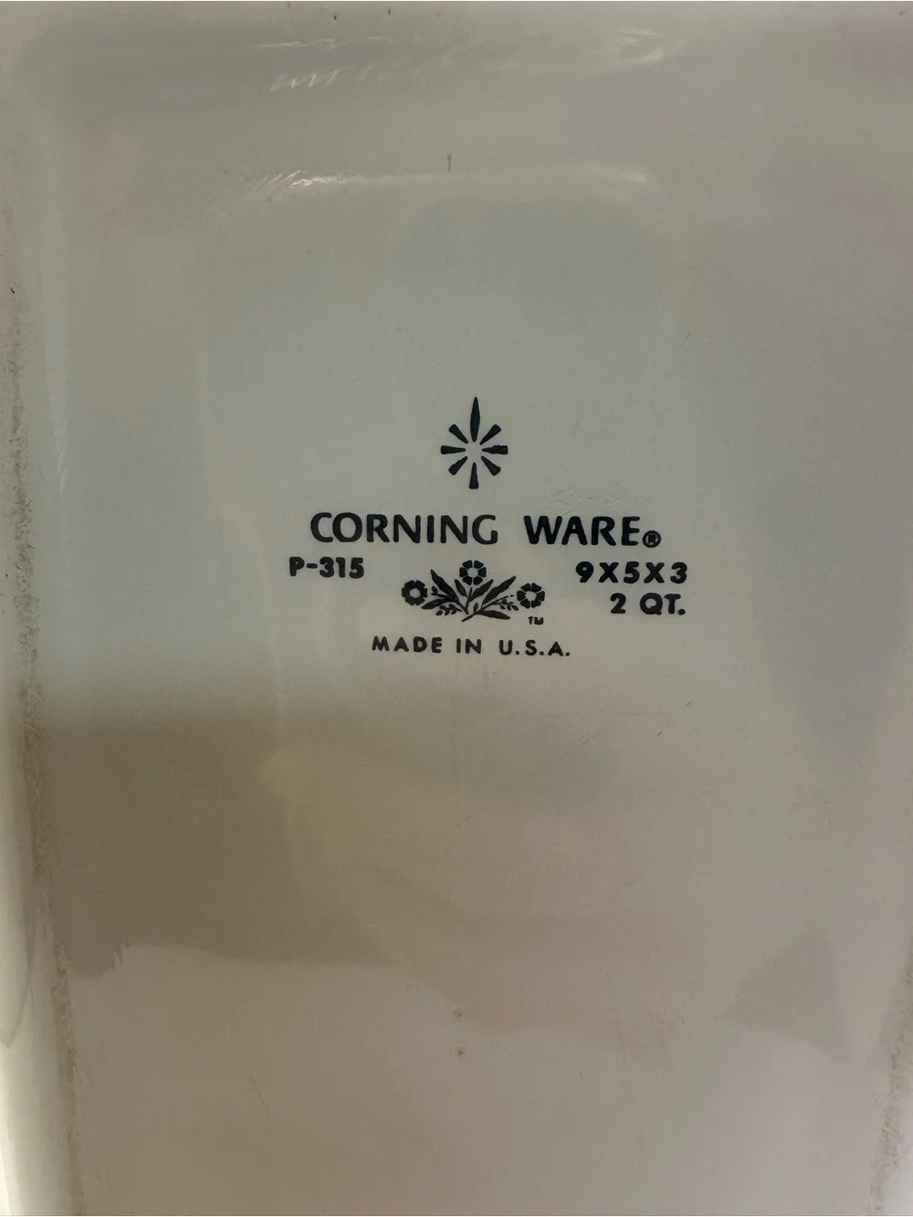 Vintage Corning Ware BLUE CORNFLOWER Loaf Pan Bread Meat P-315-B 9x5x3 USA Mint